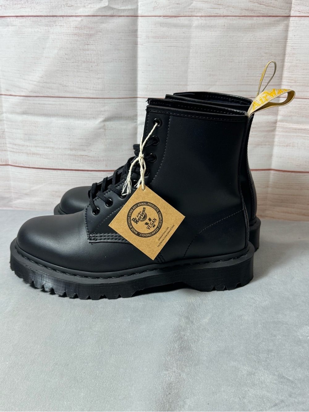 Dr. Martens Black Vegan Leather Combat Boots